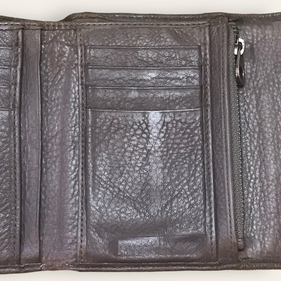 MARC BY MARC JACOBS Womens Gray Tri Fold Leather Wallet - Picture 6 of 9